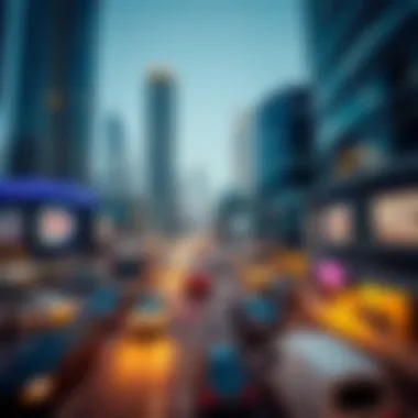 Dynamic Business Environment of الصفدي Vibrant business district atmosphere in الصفدي